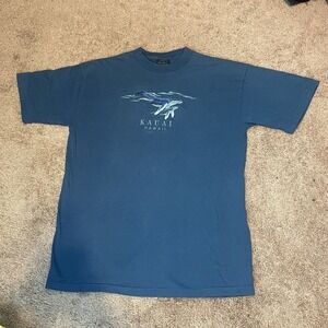 VTG 90s Kauai Hawaii Dolphins Habitat Embroider T Shirt Large‎ USA Single Stitch